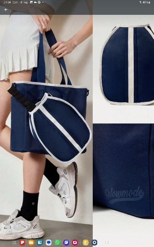 Bolso azul tenis